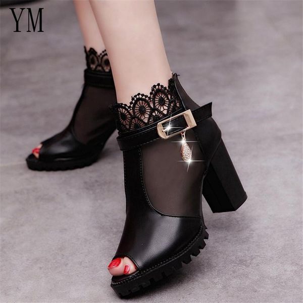 dress shoes women sandals mesh lace 8cm square high heel summer woman pumps flower net hollow peep toe gladiator, Black
dress shoes women sandals mesh lace 8cm square high heel summer woman pumps flower net hollow peep toe gladiator, Black
