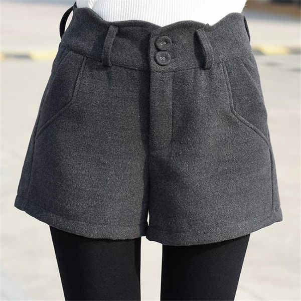 women's shorts gowyimmes auutmn winter all -match big size girl loose woolen women a-line lady high waist outwear 679, White;black
women's shorts gowyimmes auutmn winter all -match big size girl loose woolen women a-line lady high waist outwear 679, White;black