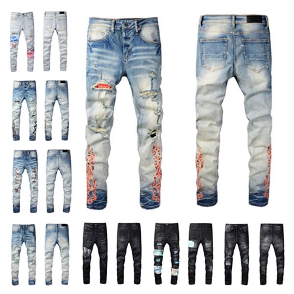 2022 new jeans fashion clothing pants men women panther print army green destroyed mens slim denim straight biker skinny classic pants, Blue
2022 new jeans fashion clothing pants men women panther print army green destroyed mens slim denim straight biker skinny classic pants, Blue