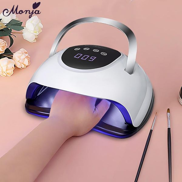 nail dryers monja 220w intelligent uv led lamp dryer 57 pcs leds polish gel curing smart timer auto sensor manicure tool
nail dryers monja 220w intelligent uv led lamp dryer 57 pcs leds polish gel curing smart timer auto sensor manicure tool