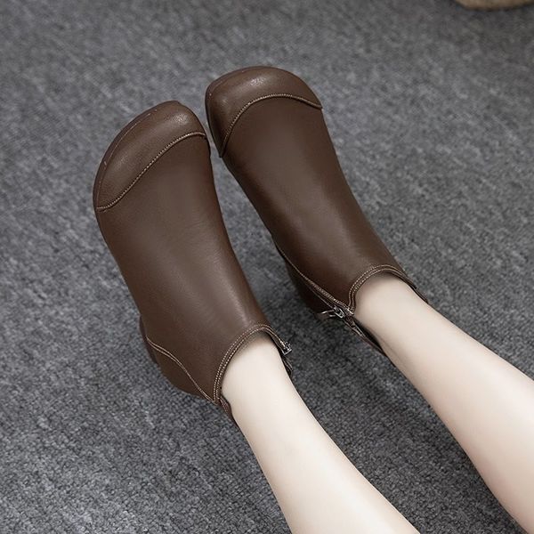 dress shoes womens ankle boots 2.5cm heel round toe slip on black brown flats fashion for woman plus size 41 42 43 z4e2
dress shoes womens ankle boots 2.5cm heel round toe slip on black brown flats fashion for woman plus size 41 42 43 z4e2