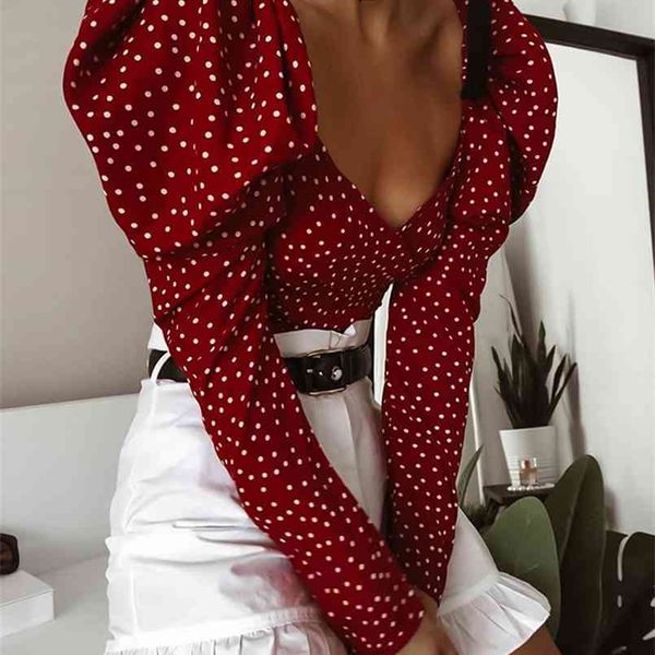 ootn vintage polka dot women puff long sleeve wrap elegant lace up red crop blouse backless chic female shirts 210730, White
ootn vintage polka dot women puff long sleeve wrap elegant lace up red crop blouse backless chic female shirts 210730, White