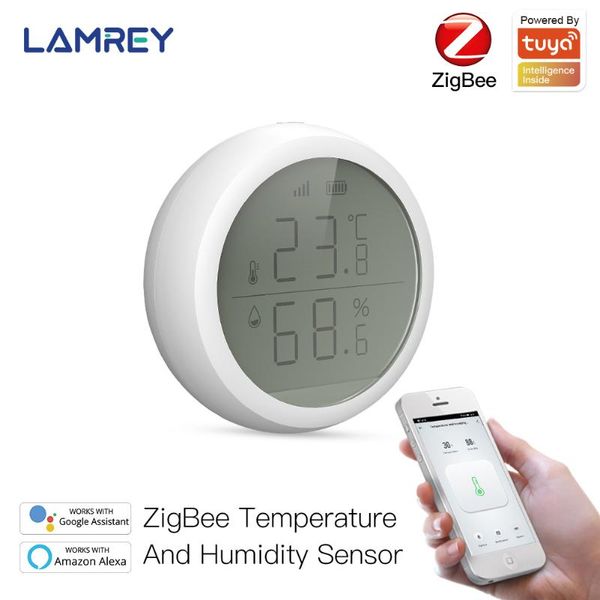 smart home control tuya zigbee temperature and humidity sensor with led screen works google assistant hub
smart home control tuya zigbee temperature and humidity sensor with led screen works google assistant hub