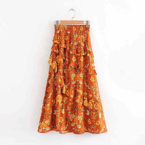 casual dresses 2 colors impatiens long boho skirt for women 2021 cotton rayon floral print spring summer maxi skirts tiered ruffle, Black;gray
casual dresses 2 colors impatiens long boho skirt for women 2021 cotton rayon floral print spring summer maxi skirts tiered ruffle, Black;gray