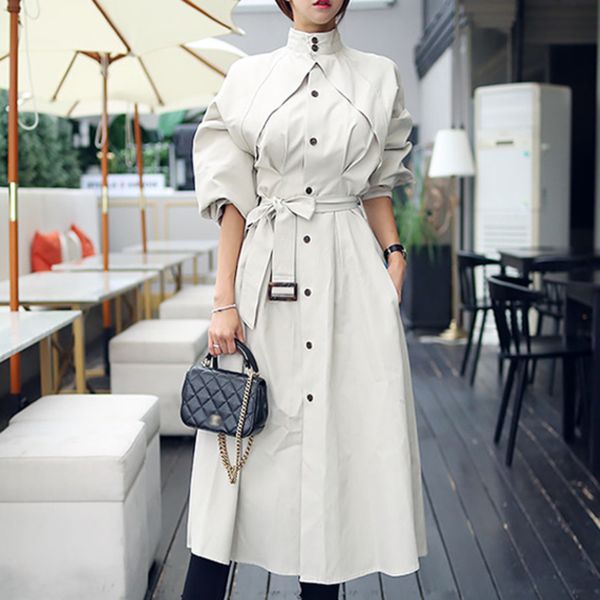 wool 2021 spring office lady bat sleeved long length wild slim waist windbreaker korean elegant stand collar women's trench coat wwbf, Black
wool 2021 spring office lady bat sleeved long length wild slim waist windbreaker korean elegant stand collar women's trench coat wwbf, Black