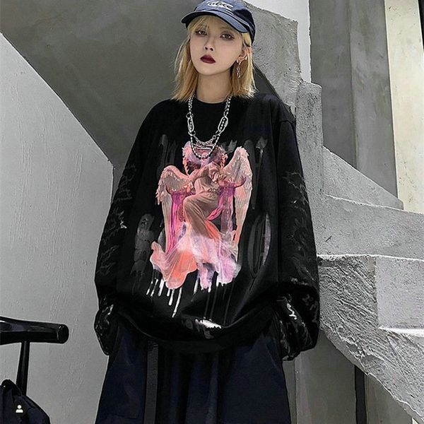 tracksuits spring cotton shirt around neck hip women's clothes big street vetement femme, Gray
tracksuits spring cotton shirt around neck hip women's clothes big street vetement femme, Gray