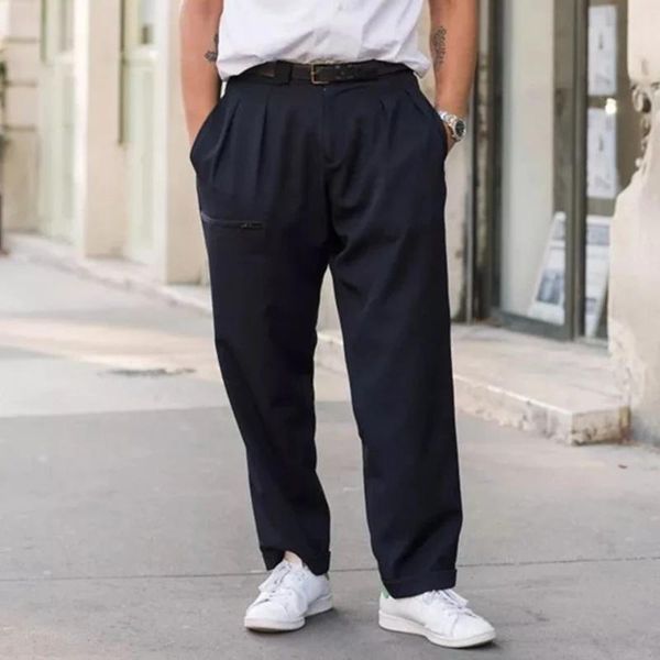 men's pants casual 2021 cuff trend high-end custom summer zipper decoration loose straight, Black
men's pants casual 2021 cuff trend high-end custom summer zipper decoration loose straight, Black