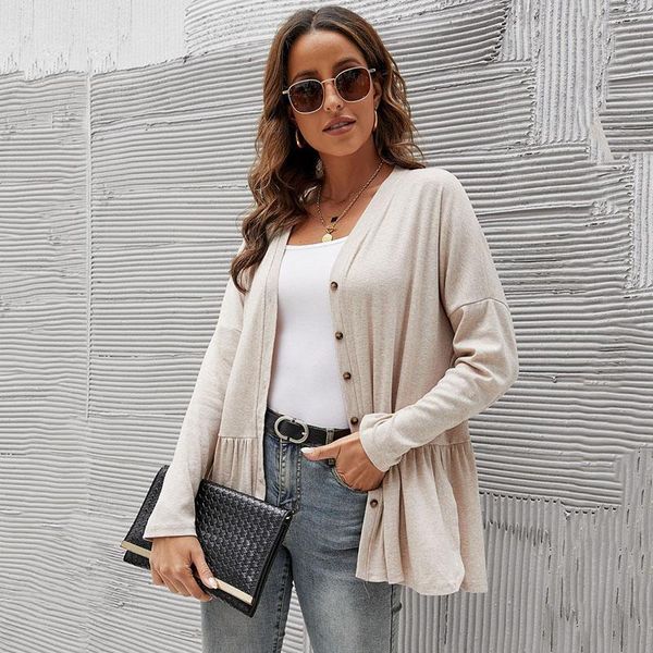 women's knits & tees dzleo long sleeve women cardigans autumn winter loose single breasted sweaters 2021 casual ladies clothes, White
women's knits & tees dzleo long sleeve women cardigans autumn winter loose single breasted sweaters 2021 casual ladies clothes, White