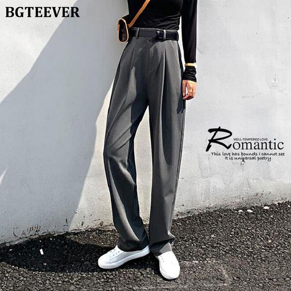 women's pants & capris bgteever chic high waist loose straight women office ladies suit pant 2021 autumn female long trousers pantalon, Black;white
women's pants & capris bgteever chic high waist loose straight women office ladies suit pant 2021 autumn female long trousers pantalon, Black;white