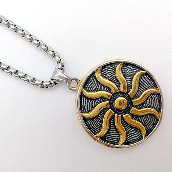 pendant necklaces arrival sun wheel golden-sun kolovrat slavic amulet norse occult symbol germanic men women necklace,cagf0067, Silver
pendant necklaces arrival sun wheel golden-sun kolovrat slavic amulet norse occult symbol germanic men women necklace,cagf0067, Silver
