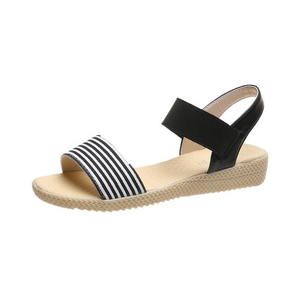 sandals fashion women's 2021 casual color matching upper trend open toe roman style flat, Black
sandals fashion women's 2021 casual color matching upper trend open toe roman style flat, Black