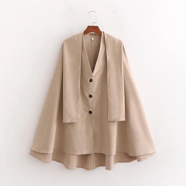 coats autumn winter women poncho button up elegant high street cloak female warm sleeveless long cape coat, Tan;black
coats autumn winter women poncho button up elegant high street cloak female warm sleeveless long cape coat, Tan;black