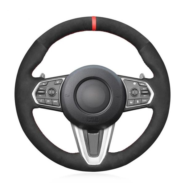 steering wheel covers hand sew soft black suede red marker car cover for rdx 2021
steering wheel covers hand sew soft black suede red marker car cover for rdx 2021