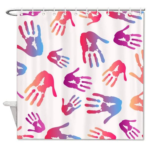bath curtain with bathroom rugs mats matching, pinkie handprint purple hands in white shower curtain with 10 hooks, multi
bath curtain with bathroom rugs mats matching, pinkie handprint purple hands in white shower curtain with 10 hooks, multi