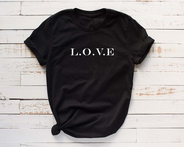 l.o.v.e letters print shirts women o-neck tshirt black tee fashion shirt korean clothes hipster streetwear women's t-shirt, White
l.o.v.e letters print shirts women o-neck tshirt black tee fashion shirt korean clothes hipster streetwear women's t-shirt, White
