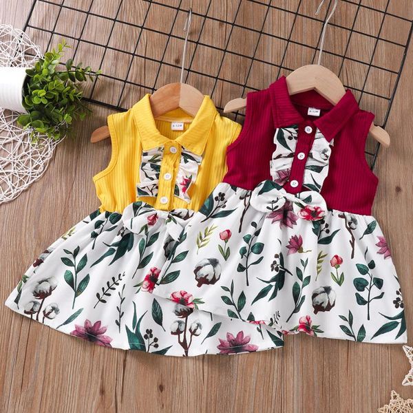 born summer floral print dress baby girl sleeveless bow beach kniting costume kids sunsuit clothes girls tutu toddler girl's dresses, Red;yellow
born summer floral print dress baby girl sleeveless bow beach kniting costume kids sunsuit clothes girls tutu toddler girl's dresses, Red;yellow