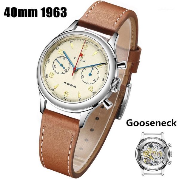 wristwatches 40mm 38mm red star 1963 watches men chronograph seagull st1901 movement luminous hand winding mechanical pilots sapphire/arcyli, Slivery;brown
wristwatches 40mm 38mm red star 1963 watches men chronograph seagull st1901 movement luminous hand winding mechanical pilots sapphire/arcyli, Slivery;brown