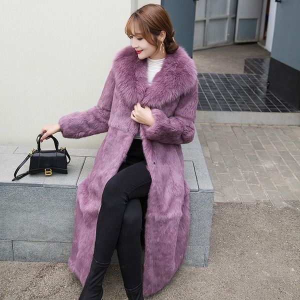 women's fur & faux 2021 autumn winter women elegant natural long coats female vintage thick warm genuine collar jackets z296, Black
women's fur & faux 2021 autumn winter women elegant natural long coats female vintage thick warm genuine collar jackets z296, Black