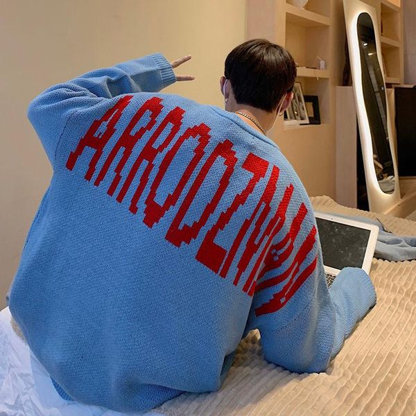 men's sweaters printed letter sweater oversize thick contrast loose casual men clothes comfortable streetwear long sleeve o-neck pullov, White;black
men's sweaters printed letter sweater oversize thick contrast loose casual men clothes comfortable streetwear long sleeve o-neck pullov, White;black