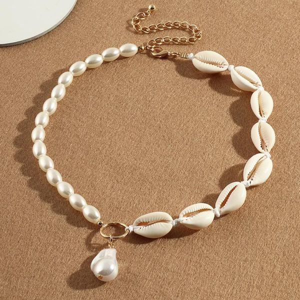 pendant necklaces fashion design summer bohemian sea wind choker jewelry baroque pearl shell necklace woman holiday gift, Silver
pendant necklaces fashion design summer bohemian sea wind choker jewelry baroque pearl shell necklace woman holiday gift, Silver