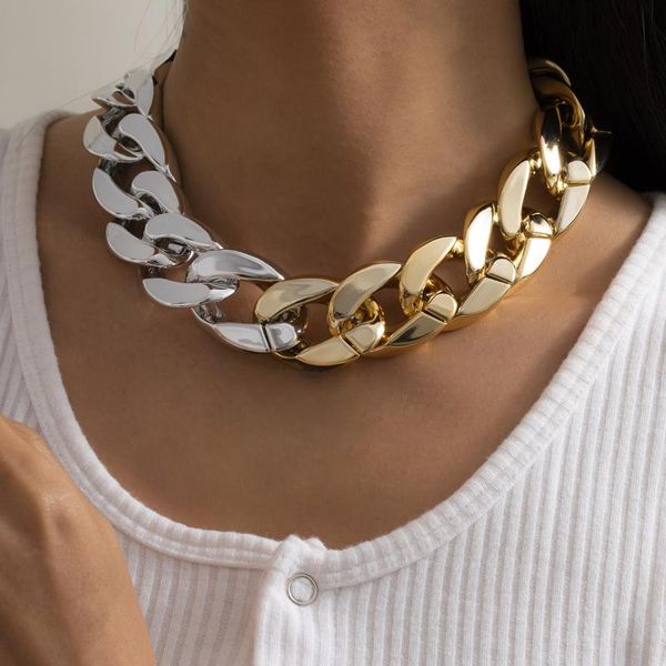 chains exaggerated acrylic big chain necklaces women statement hip hop twisted chunky thick link choker gothic jewelry, Silver
chains exaggerated acrylic big chain necklaces women statement hip hop twisted chunky thick link choker gothic jewelry, Silver