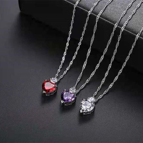 Pendant Necklaces Wholesale 10 Love Shiny Peach Heart Zircon Fashion Simple Elegant Ladies Jewelry Gifts 3 Styles, Silver
Pendant Necklaces Wholesale 10 Love Shiny Peach Heart Zircon Fashion Simple Elegant Ladies Jewelry Gifts 3 Styles, Silver