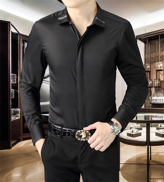 2021 spring men's shirts solid color professional long sleeves business trend simple fashion coat men -3xl#08, White;black
2021 spring men's shirts solid color professional long sleeves business trend simple fashion coat men -3xl#08, White;black
