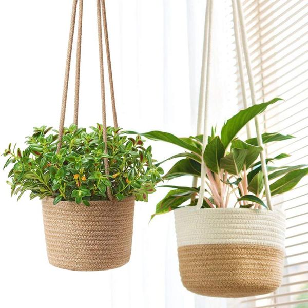 storage baskets 1 pcs indoor hanging flowerpot woven plant basket cotton rope home decoration
storage baskets 1 pcs indoor hanging flowerpot woven plant basket cotton rope home decoration