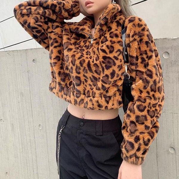 women's jackets elegant shaggy women faux fur leopard coat streetwear jacket fashion spring sweatshirt party short fuzzy, Black;brown
women's jackets elegant shaggy women faux fur leopard coat streetwear jacket fashion spring sweatshirt party short fuzzy, Black;brown
