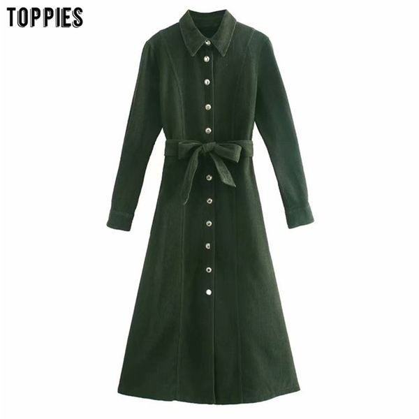 vintage corduroy shirt dress woman autumn winter maxi single breasted slim vestidos 210421, Black;gray
vintage corduroy shirt dress woman autumn winter maxi single breasted slim vestidos 210421, Black;gray