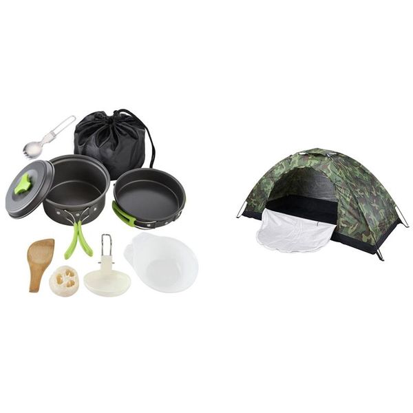pcs waterproof folding dome tent camouflage for camping hiking & 10 outdoor picnic pot set tents and shelters
pcs waterproof folding dome tent camouflage for camping hiking & 10 outdoor picnic pot set tents and shelters