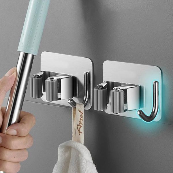 hooks & rails 1pc wall mounted broom holder stainless steel mop brush mops storage hanger with hook multifunctional kitchen bathroom organiz
hooks & rails 1pc wall mounted broom holder stainless steel mop brush mops storage hanger with hook multifunctional kitchen bathroom organiz