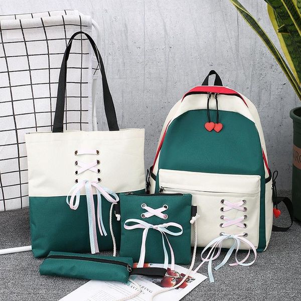 school bags 4pcs/set women backpacks nylon schoolbag for teenagers girls student book bag boys mochilas sac a 2021
school bags 4pcs/set women backpacks nylon schoolbag for teenagers girls student book bag boys mochilas sac a 2021
