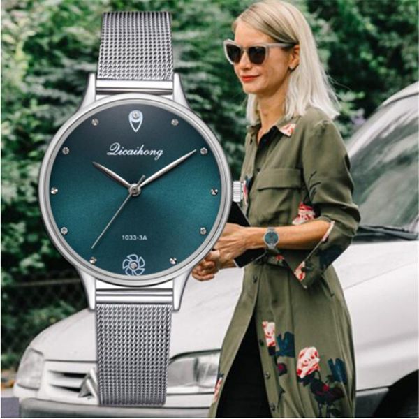 wristwatches luxury women green dial bracelet quartz clock fashion metal silver belt creative dress watches for ladies gift, Slivery;brown
wristwatches luxury women green dial bracelet quartz clock fashion metal silver belt creative dress watches for ladies gift, Slivery;brown