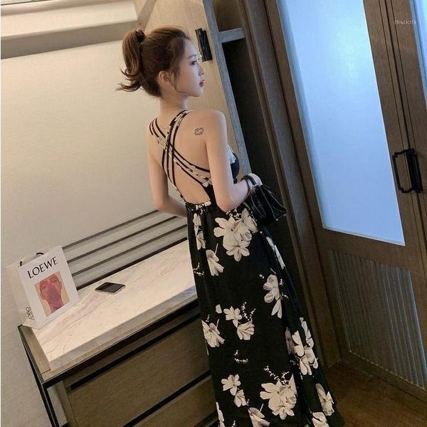 women's dress 2021 summer boho beach floral backless long slip for holiday sundresses vacation casual dresses, Black;gray
women's dress 2021 summer boho beach floral backless long slip for holiday sundresses vacation casual dresses, Black;gray