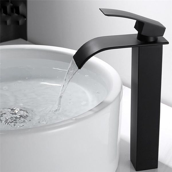 bathroom sink faucets black basin faucet stainless steel waterfall mixer tap deck mounted wash taps and cold water accessory
bathroom sink faucets black basin faucet stainless steel waterfall mixer tap deck mounted wash taps and cold water accessory