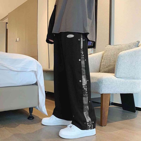 crosin shorts american cashew flower breasted men's summer high street vibe style casual capris loose straight pants, White;black
crosin shorts american cashew flower breasted men's summer high street vibe style casual capris loose straight pants, White;black
