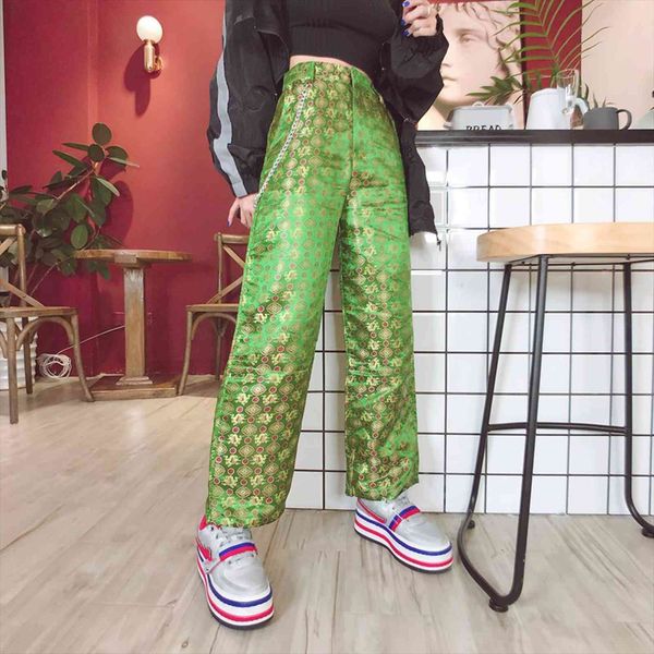 chinese style dragon vintage straight womens capri wide leg high waisted chains trousers female bottom ladies casual pantalones, Black;white
chinese style dragon vintage straight womens capri wide leg high waisted chains trousers female bottom ladies casual pantalones, Black;white