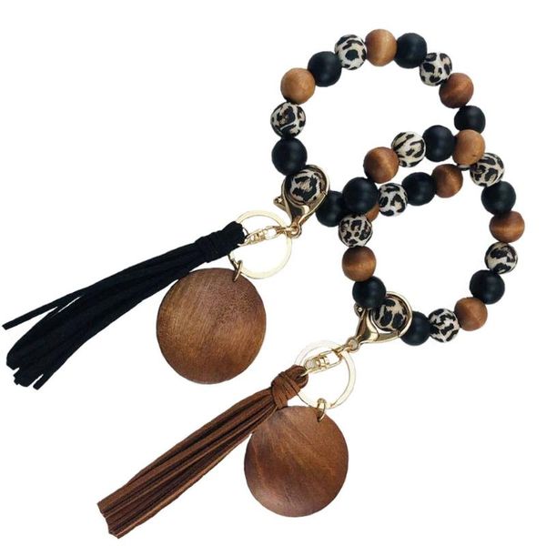 beaded, strands bead bracelet keychain for women wristlet bangle keyring with tassel wooden bracelets, Black
beaded, strands bead bracelet keychain for women wristlet bangle keyring with tassel wooden bracelets, Black