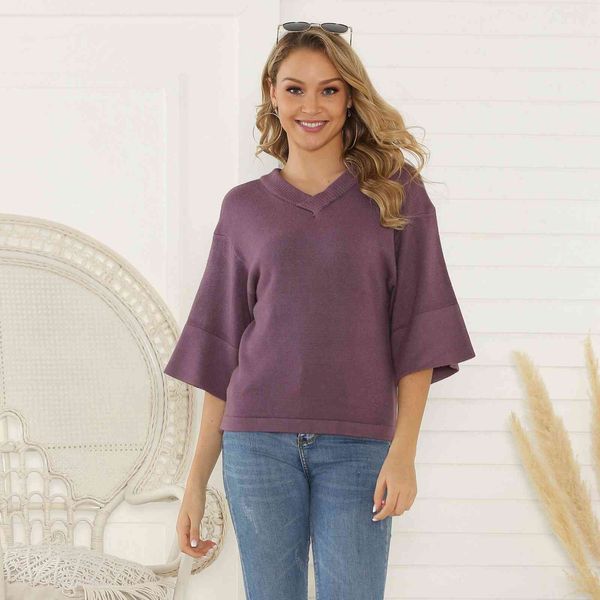 fashion sweater fine woolen 2021 autumn casual pullover v-neck quarter sleeve solid loose women's t-shirt, White;black
fashion sweater fine woolen 2021 autumn casual pullover v-neck quarter sleeve solid loose women's t-shirt, White;black