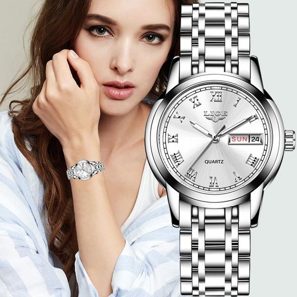 wristwatches women watches simple stainless steel clock lige casual fashion watch sport waterproof wristwatch ladies relogio feminino, Slivery;brown
wristwatches women watches simple stainless steel clock lige casual fashion watch sport waterproof wristwatch ladies relogio feminino, Slivery;brown