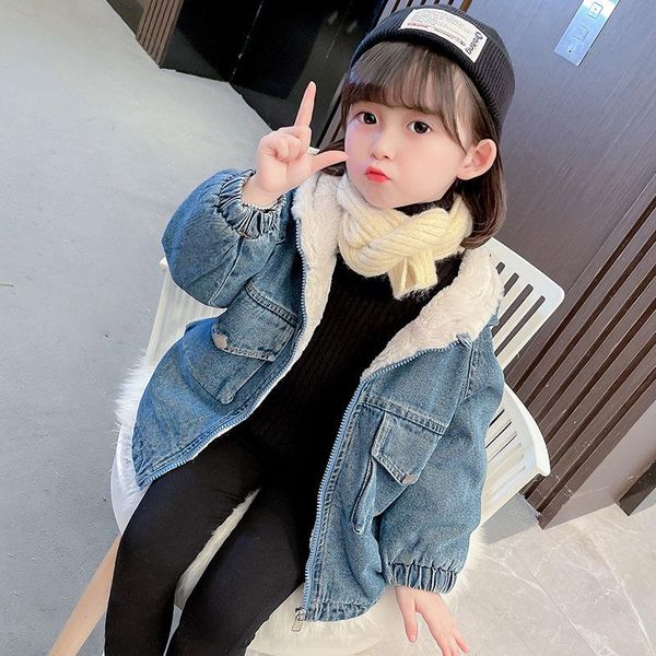 jackets 2021 autumn winter girls coats children hoooded denim jacket cartoon outdoor kids casual outerwear warm plush student clothing, Blue;gray
jackets 2021 autumn winter girls coats children hoooded denim jacket cartoon outdoor kids casual outerwear warm plush student clothing, Blue;gray
