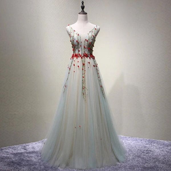 party dresses v neck tulle long prom gray evening a-line elegant sleeveless floral dress lace-up back layered, White;black
party dresses v neck tulle long prom gray evening a-line elegant sleeveless floral dress lace-up back layered, White;black