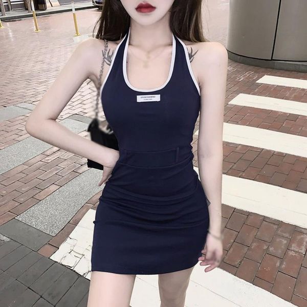 casual dresses women korean contrast color letters halter neck dress knitted split slim sleeveless backless wrap hip, Black;gray
casual dresses women korean contrast color letters halter neck dress knitted split slim sleeveless backless wrap hip, Black;gray