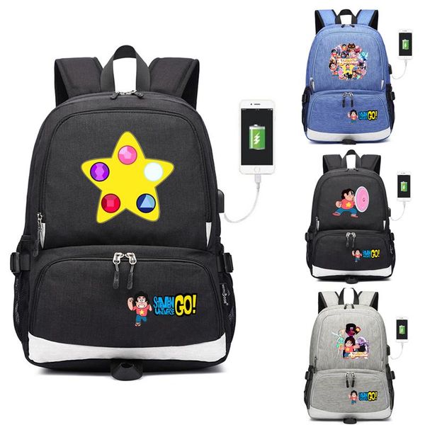 backpack steven universe usb charging school bag canvas shoulder bags crystal gems laptravel rucksack
backpack steven universe usb charging school bag canvas shoulder bags crystal gems laptravel rucksack