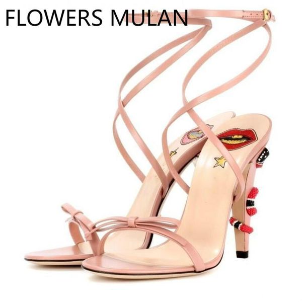 pink green gold black narrow band women sandals chic bowtie one buckle gladiators strange snake heels shoes woman
pink green gold black narrow band women sandals chic bowtie one buckle gladiators strange snake heels shoes woman