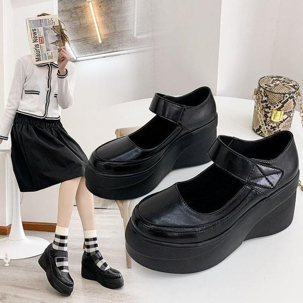 dress shoes wedge heel women 2021 spring and summer thick-soled women's leather fashion all-match high-heeled, Black
dress shoes wedge heel women 2021 spring and summer thick-soled women's leather fashion all-match high-heeled, Black