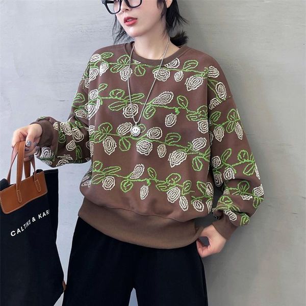 women's hoodies & sweatshirts fall winter fleece retro embroidery floral fashion fresh literary style all-match long sleeve women pullo, Black
women's hoodies & sweatshirts fall winter fleece retro embroidery floral fashion fresh literary style all-match long sleeve women pullo, Black