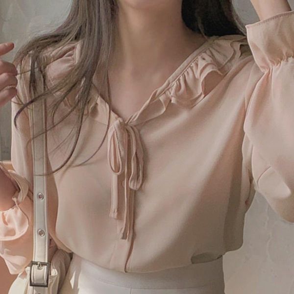 women's blouses & shirts solid sweet simple long sleeve sunscreen shirt spring and single breasted lace, White
women's blouses & shirts solid sweet simple long sleeve sunscreen shirt spring and single breasted lace, White