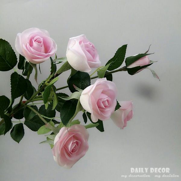 6pcs/lot real touch multi-head long branch/stem latex rose hand feel / felt high simulation decorative artificial flowers & wreaths
6pcs/lot real touch multi-head long branch/stem latex rose hand feel / felt high simulation decorative artificial flowers & wreaths